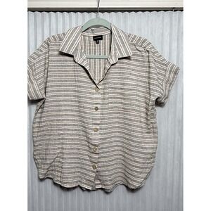 BUCKLE BLACK Exclusive Striped Shirt Grey Pink Casual Wear City Woman XS